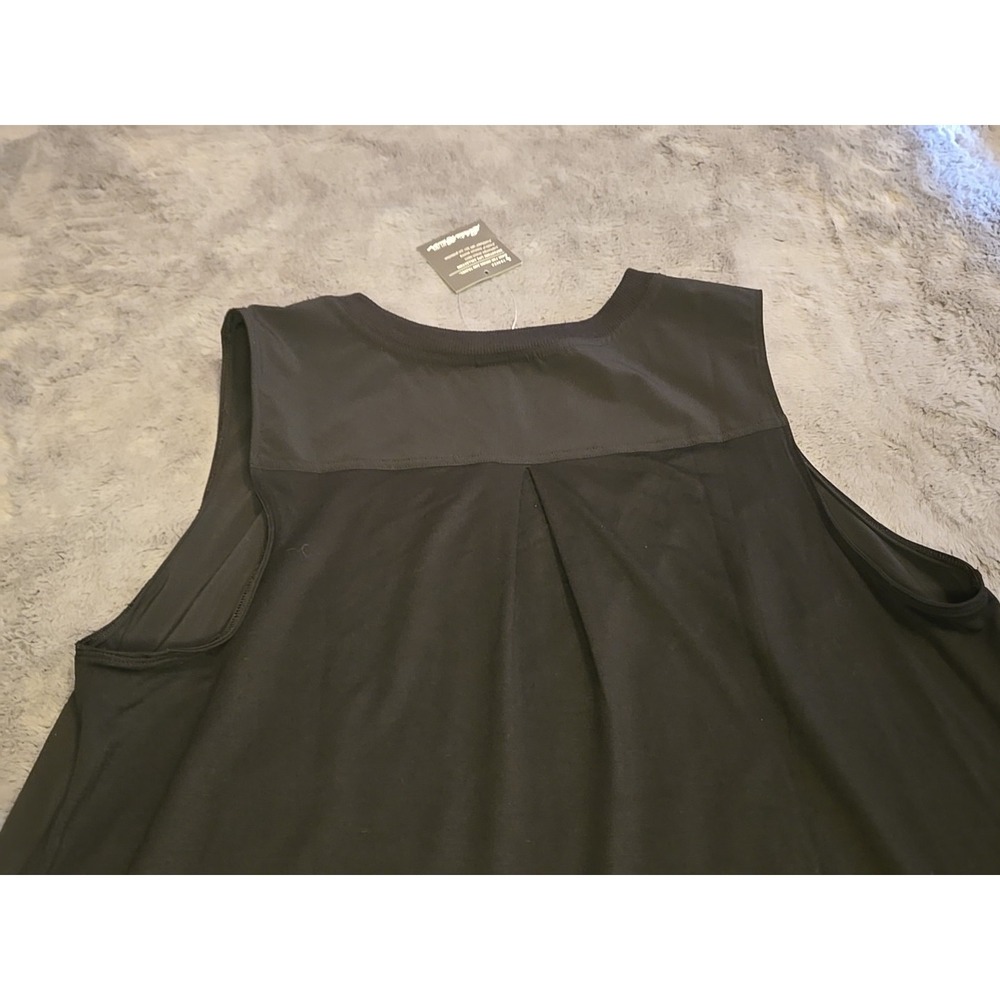 Eddie Bauer Women's XL Departure Lite Rib Tri Tank Top NWT Black Travel Shirt - Picture 12 of 14